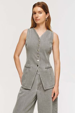 aligne, Quinn Long Denim Waistcoat