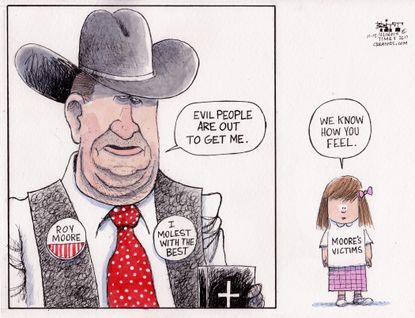 Political cartoon U.S. Roy Moore sexual abuse