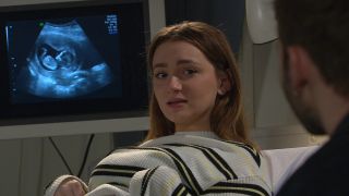 Jamie gets emotional at Gabby's scan in Emmerdale