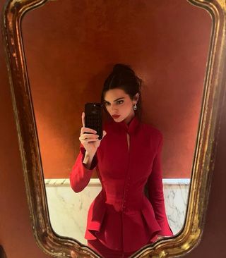 Kendall Jenner taking a selfie in Paris