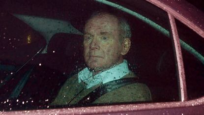 BELFAST, NORTHERN IRELAND - JANUARY 09: Martin McGuinness leaves Stormont Castle today following his resignation as Northern Ireland Deputy First Minister on January 9, 2017 in Belfast, North