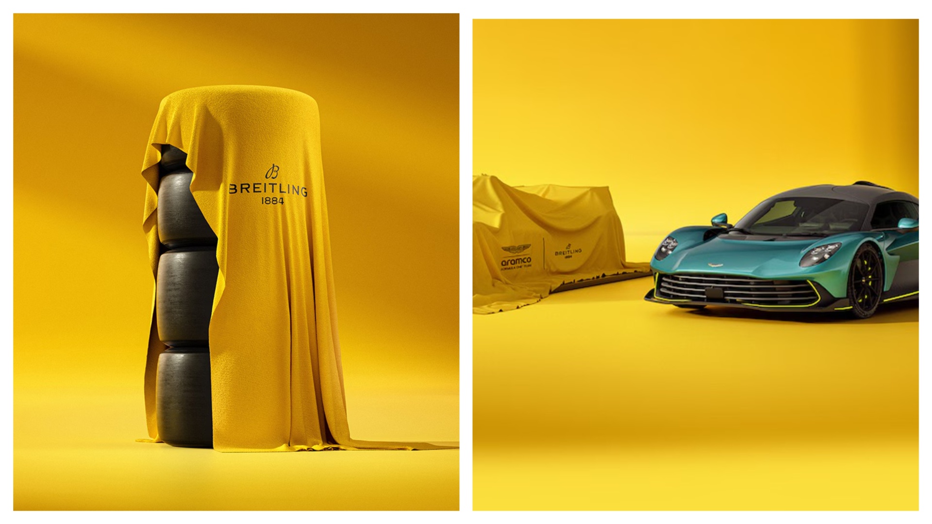 Aston Martin tires and car with Breitling cover 