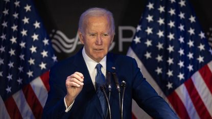 Former President Joe Biden speaks in Chicago