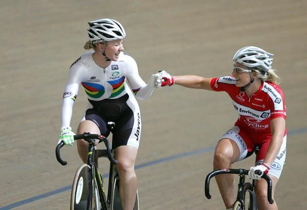 Kaarle McCulloch is congratulated by a South Australian rival