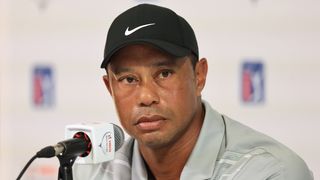 Tiger Woods at the 2023 Hero World Challenge press conference