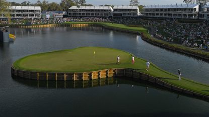 The 17th hole and its Island Green at TPC Sawgrass