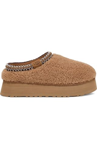 Tazz Maxi Curly Genuine Shearling Platform Slipper