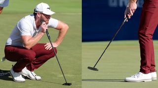 Two shots of Grayson Murray's putter during PGA Tour action