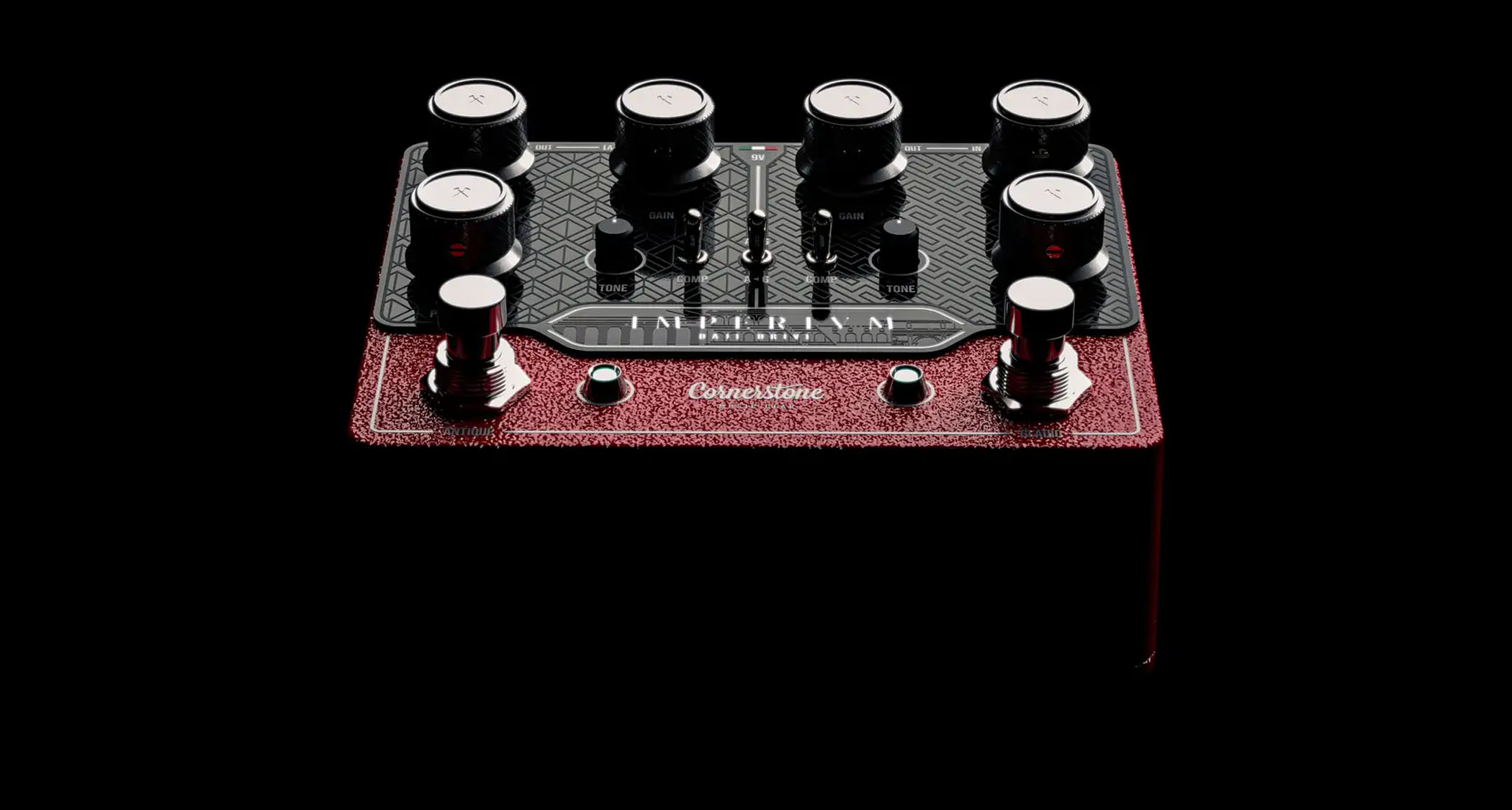 Cornerstone Imperium V2: the 2-in-1 overdrive has been revised with four separate input/output jacks and has an all-new look.