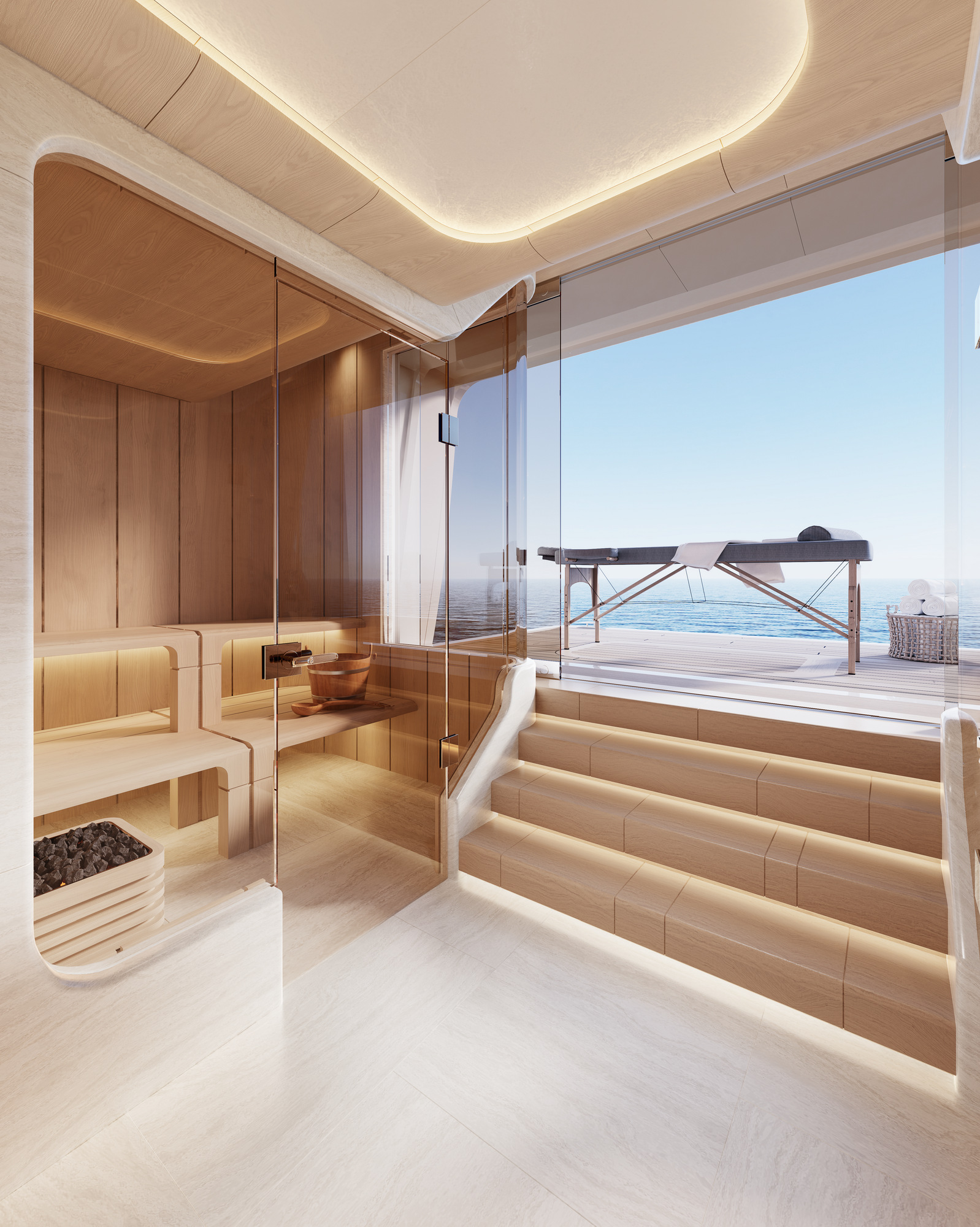 On board wellness with a spa concept