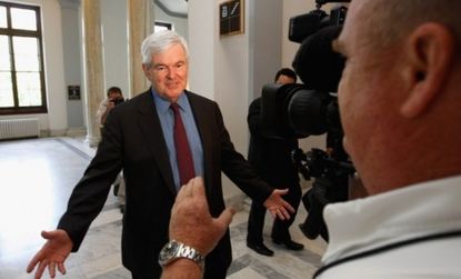 Newt Gingrich's campaign offered a dramatically written response to the presidential hopeful's bad press... inspiring more bad press.
