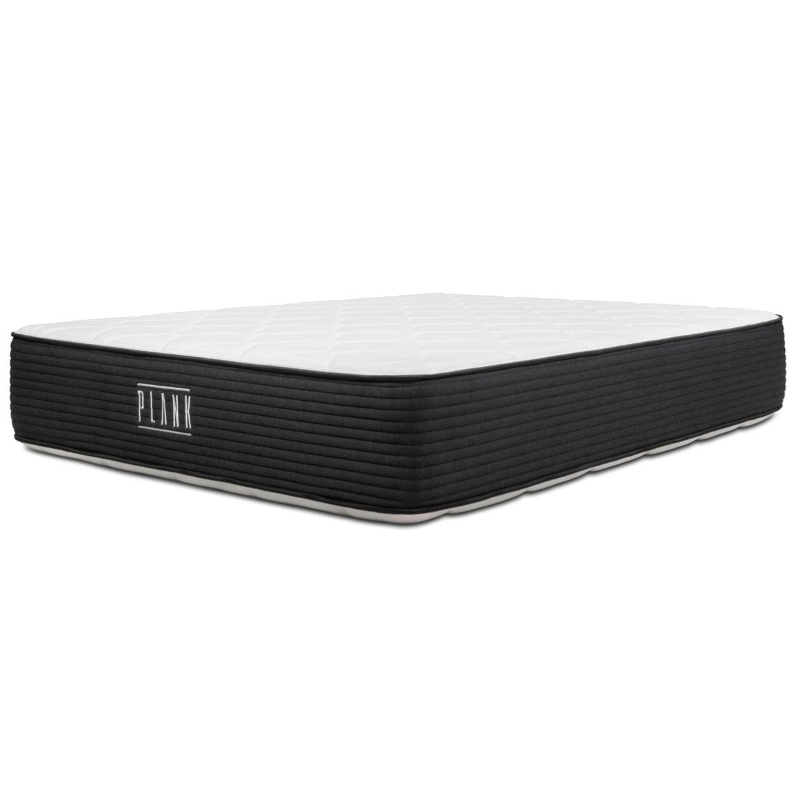 The Plank Firm Luxe mattress against a white background