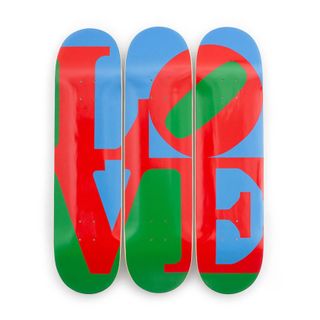 Robert Indiana - Love Skateboard / Skatedeck Triptych (set of 3), 2023