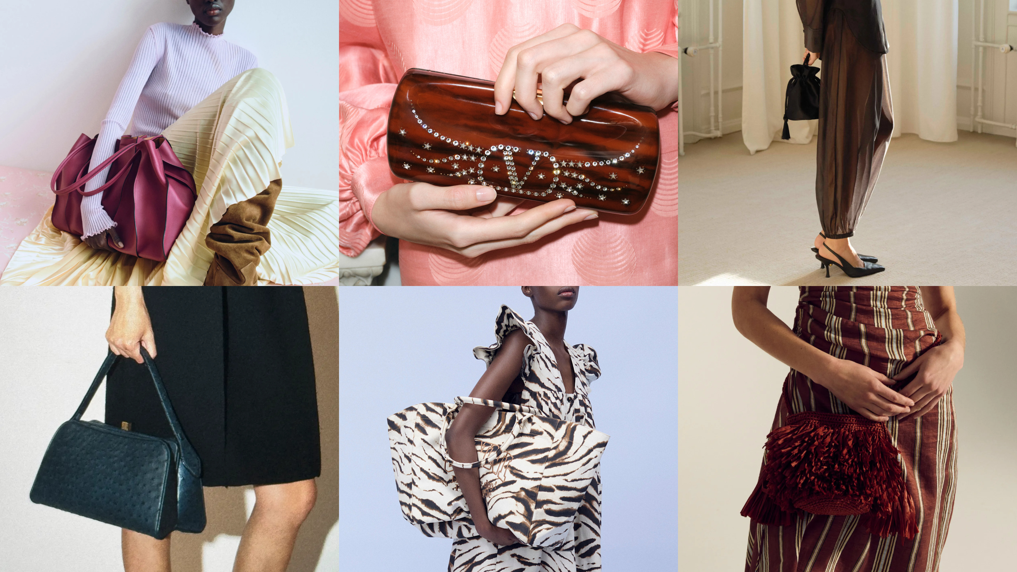summer bag trends 2026 at Ulla Johnson, Valentino, By Malene Birger, Khaite, Ganni, and A.L.C.