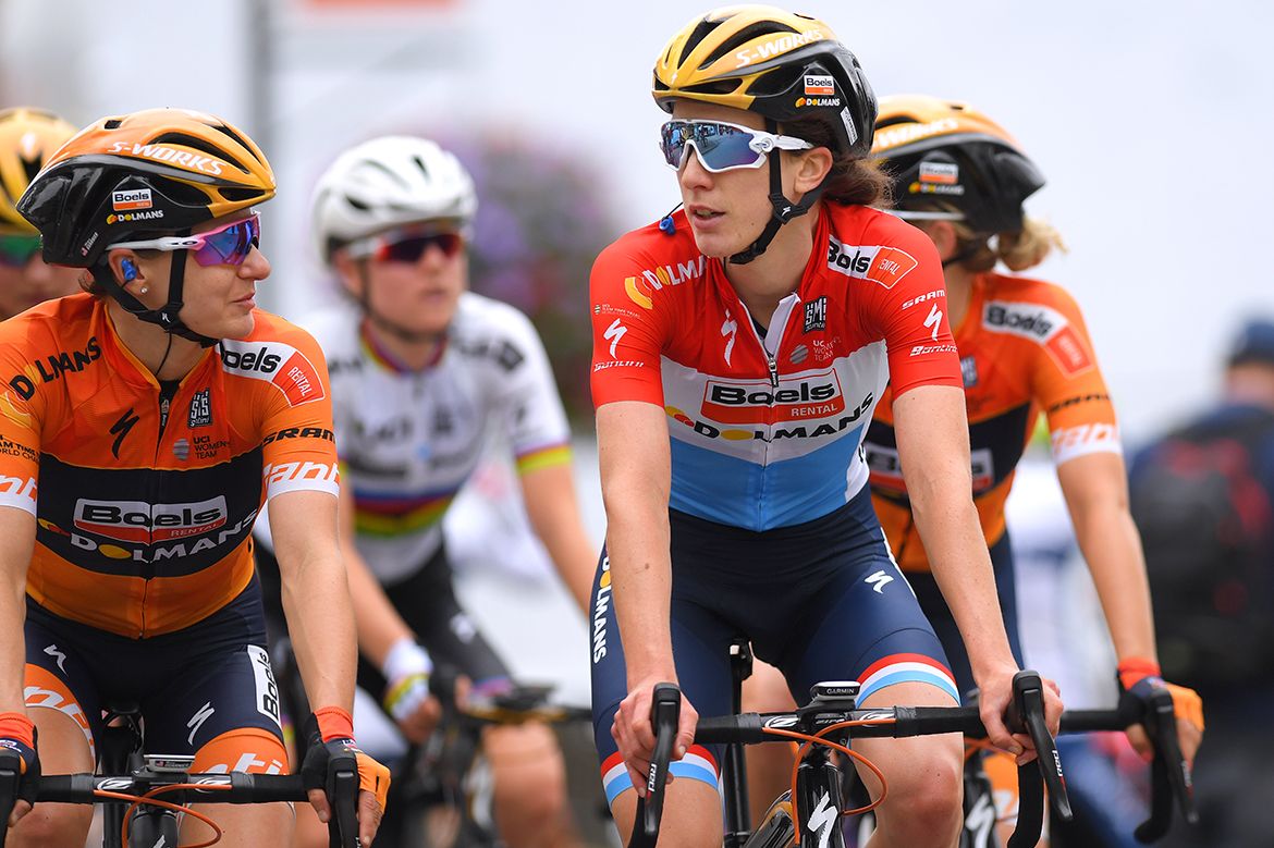 Megan Guarnier and Christine Majerus at the Ladies Tour of Norway