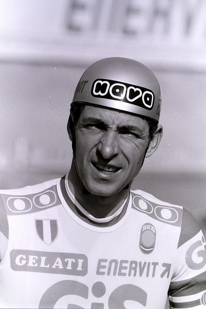 Moser used an aero helmet