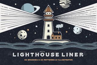 A preview of Lighthouse Liner, one of the best Illustrator brushes