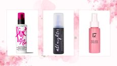 a selection of the best makeup setting sprays including Mac, Urban Decay and 17