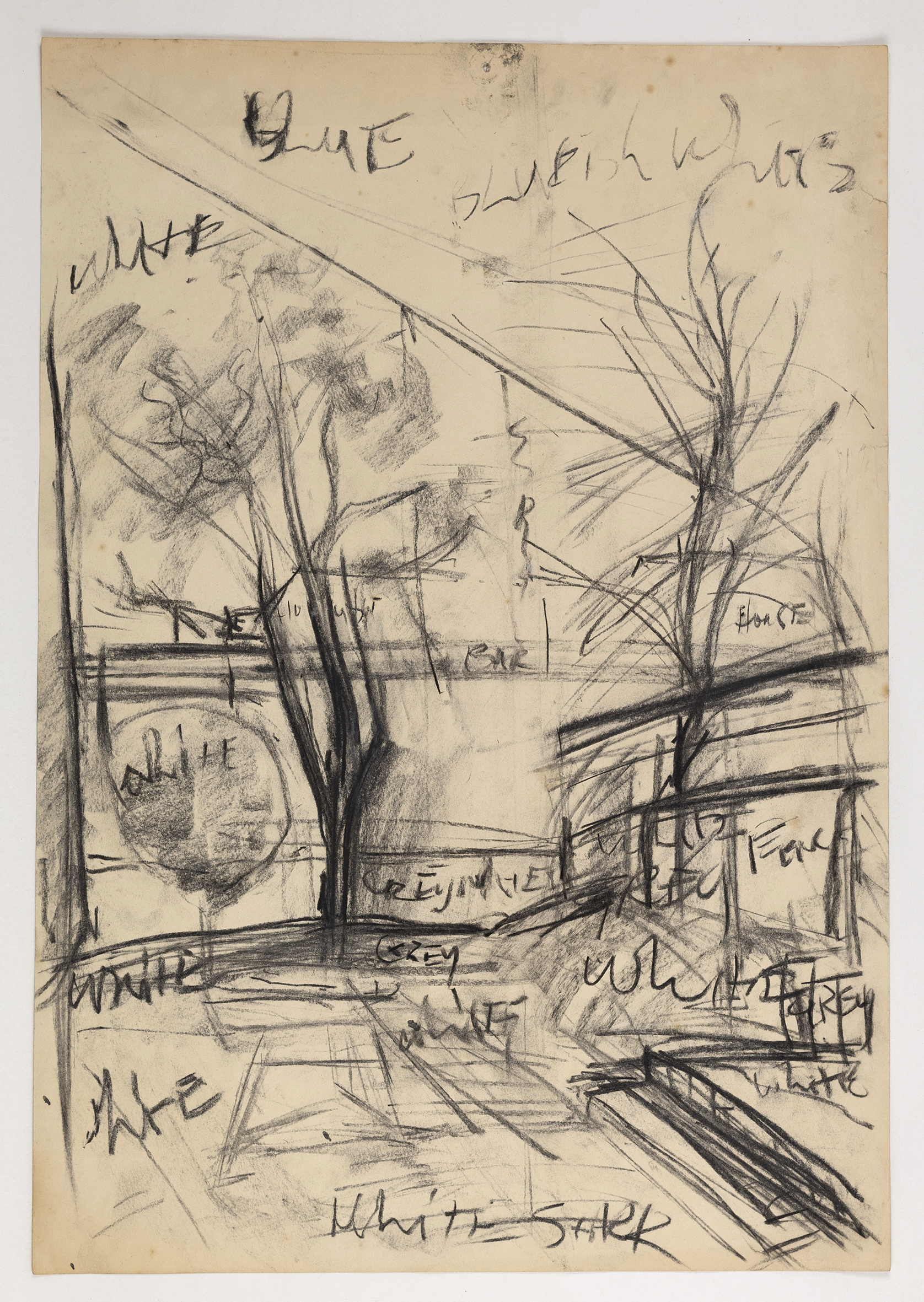 Sir Frank Bowling OBE RA, Preparatory sketch for SnowPainting , 1961. &amp;copy; FrankBowling. Courtesy FrankBowling Archive.