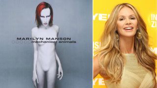 The artwork for Mechanical Animals and right, Elle MacPherson