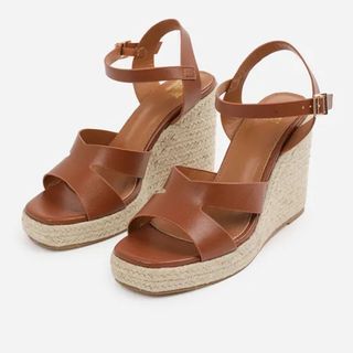 raffia wedge sandals