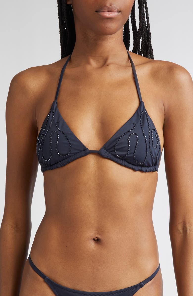 Sharpie Beaded Triangle Bikini Top