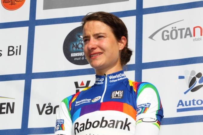 Marianne Vos (Rabo Women) during the podium ceremony
