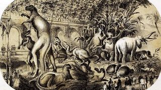 An illustration by Benjamin Waterhouse Hawkins of the way he envisioned the Paleozoic Museum.