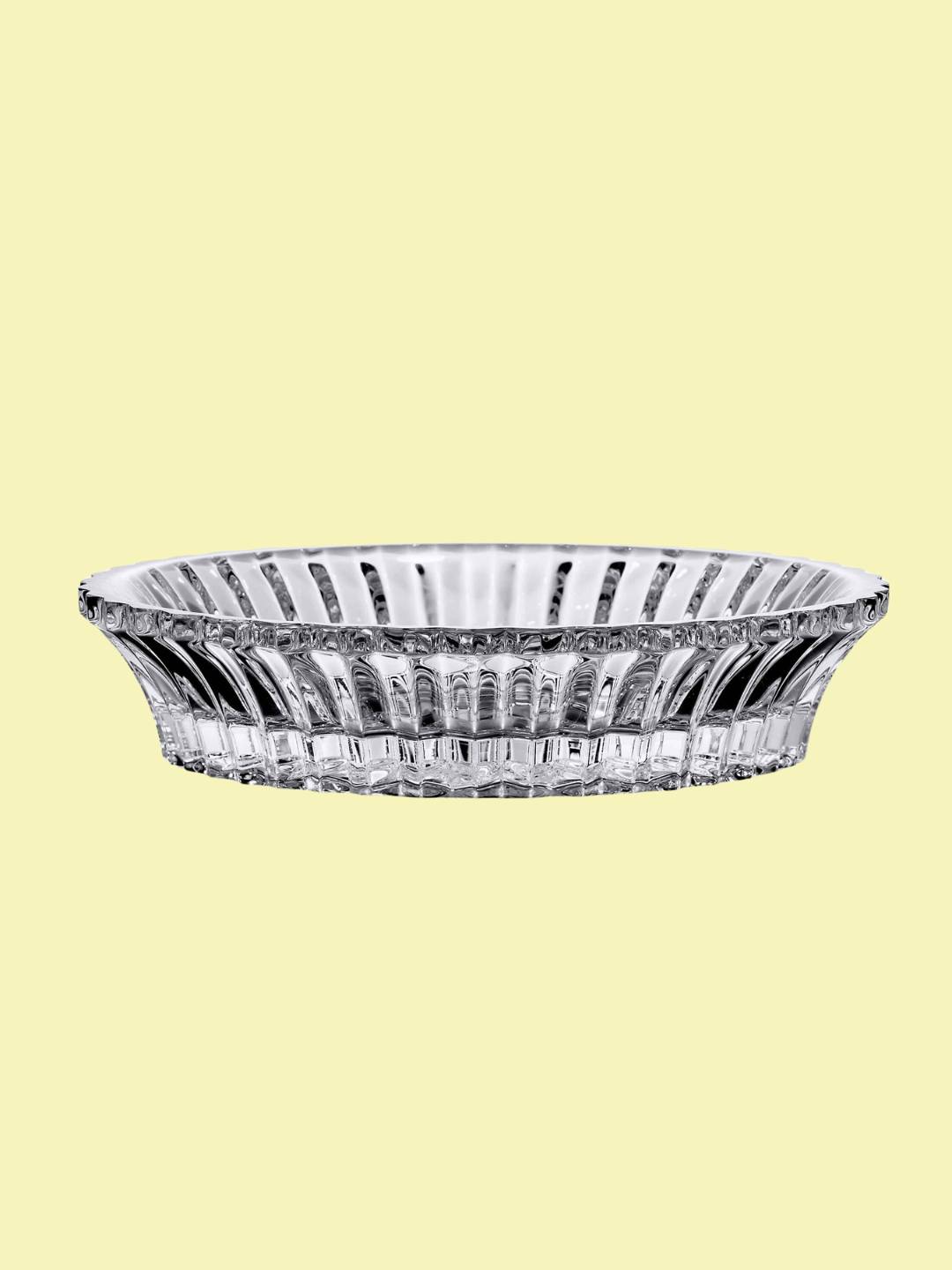 A fluted glass wine bottle coaster from Baccarat