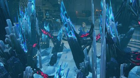 Pragmata Diana erasing blue lunafilament printing error formation in cutscene