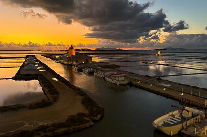 Looking out at the Marsala salt pans Sicily 2025