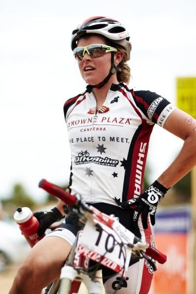 Rebecca Hendersen after her victory in the U23 Womens XC