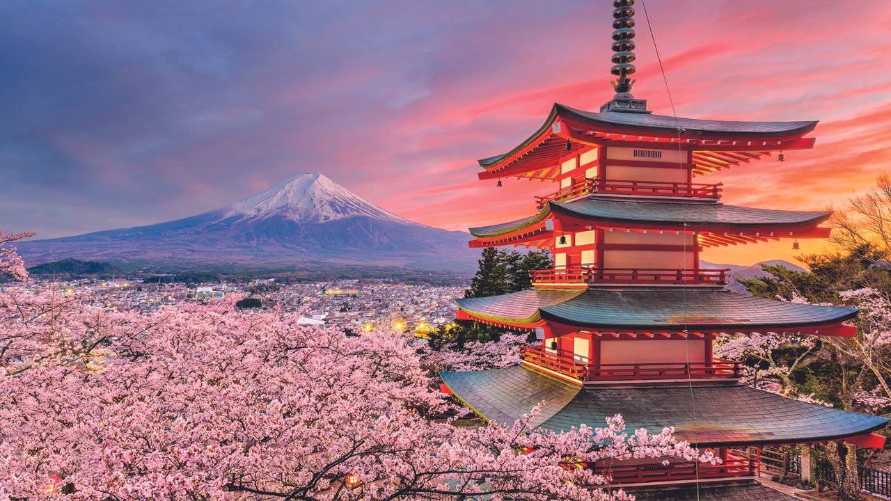 View of Mount Fuji in Japan