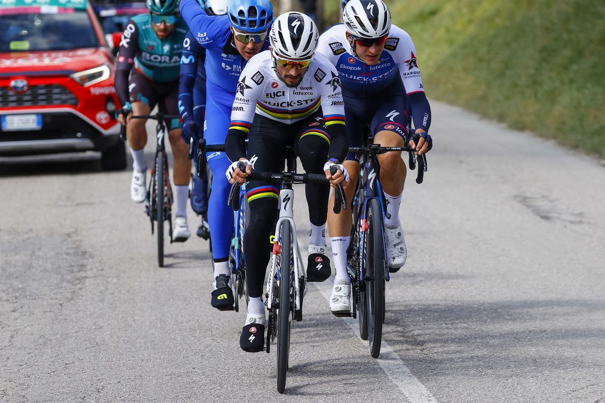 Tirreno Adriatico 2022 - 57th Edition - 6th stage Apecchio - Carpegna 215 km - 12/03/2022 - Julian Alaphilippe (FRA - Quick-Step Alpha Vinyl Team) - photo Luca Bettini/SprintCyclingAgency&Acirc;&copy;2022