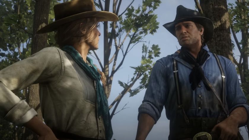 Arthur Morgan and Sadie Adler speak in Red Dead Redemption 2