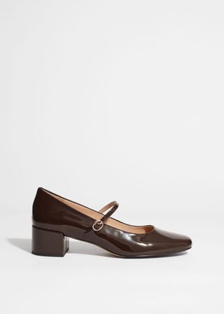 Mary-Jane Leather Pumps