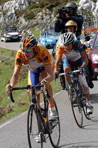 Denis Menchov and Roberto Heras