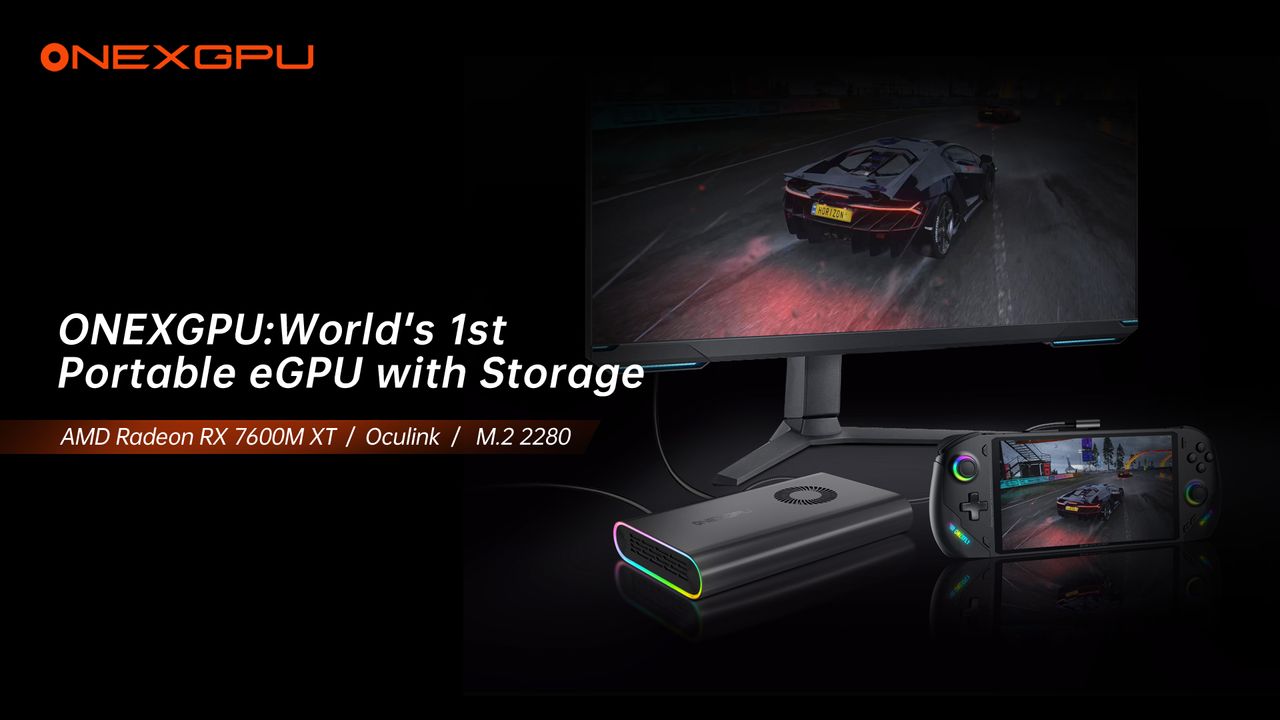 Promotional images for the OneXGPU project