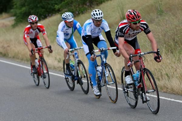 Jamey Driscoll (Jamis-Sutter Home) doing the work that earned him the most courageous jersey today.