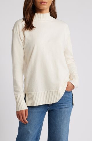 Mock Neck Tunic Sweater