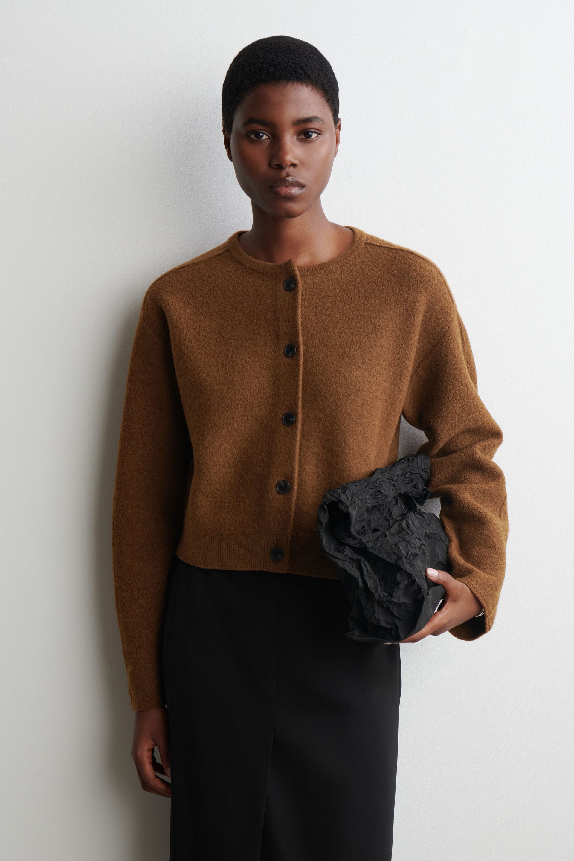 Boiled-Wool Cardigan