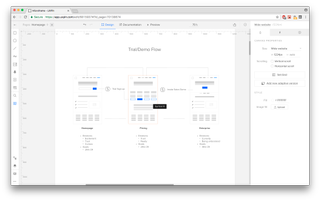 An example of the microframe documentation used for the UXPin site redesign