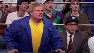 Chris Farley and Kevin Nealon in a sketch from Season 19