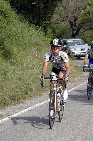 The author Joe Papp on the attack during the GF Max Lelli. He would win the KOM