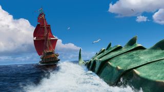 The Sea Beast productions still ship on ocean