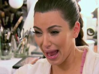 Photo of Kim Kardashian crying