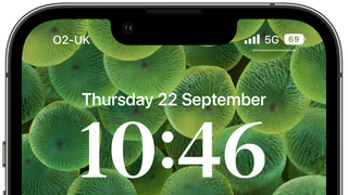 iOS 16 Vergrendelscherm met batterijpercentage