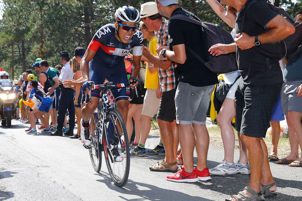 Jarlinson Pantano (IAM Cycling) in action during stage 14.