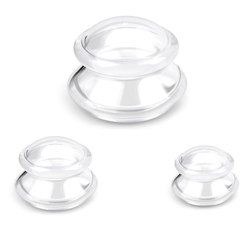 Silicone Cupping Therapy Sets (set of 3), Cupping Kit for Massage Therapy