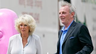 Queen Camilla talks with her brother Mark Shand